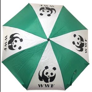 WWF unbrella in green and white